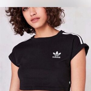 Adidas Women's Striped Crop Top